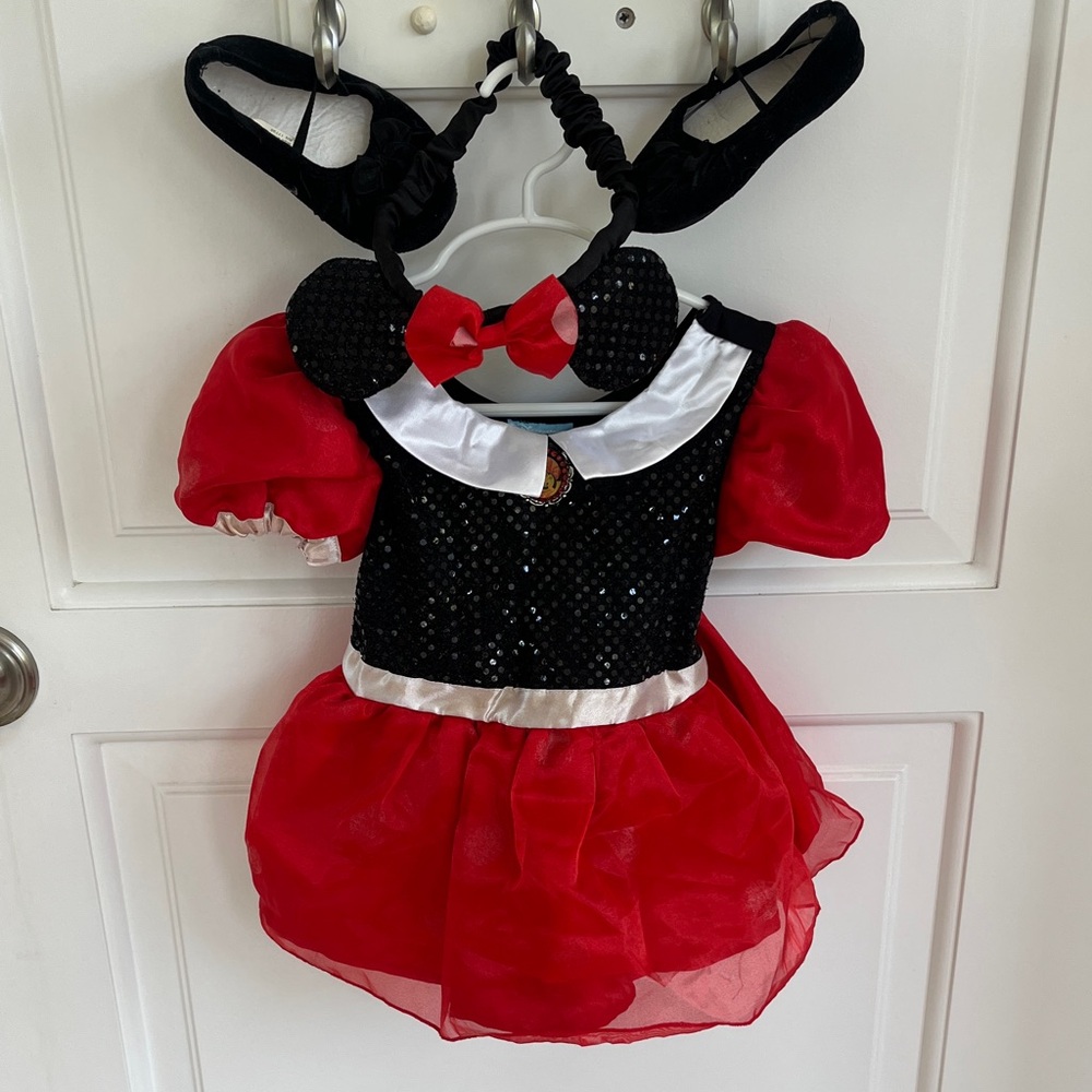 Disney Red and Black Minnie Mouse Costume Set  for Kids